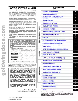 2006 Honda GL 1800 Gold Wing repair manual Preview image 2