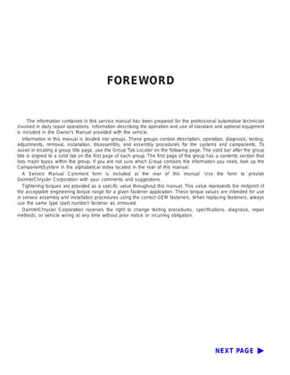 Dodge RAM Truck Service Manual with SRT-10 and Diesel Engine Support (2006) Preview image 4