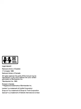 1993 Bombardier Sea-Doo SP 5806, SPI 5808, SPX 5807, XP 5852, GTS 5813, GTX 5861, Explorer 5820 shop manual Preview image 3