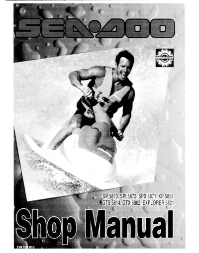 Preview: Sea-Doo SP, SPX, XP, GTS, GTX, and Explorer 1994 Service Manual (P/N 219 100 010)