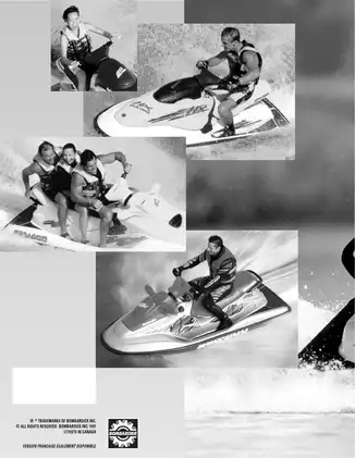 1999 Sea-Doo Shop Manual - Comprehensive Service Guide for SPX, GSX, GTX Models