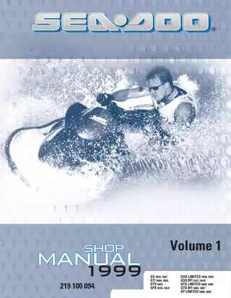 1999 Sea-Doo Shop Manual - Comprehensive Service Guide for SPX, GSX, GTX Models Preview image 2