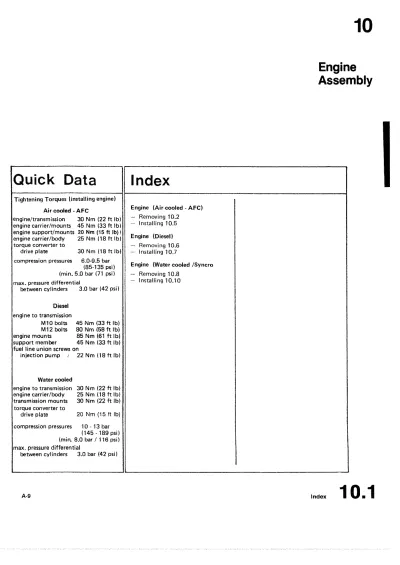 Preview: 1988–1991 Vanagon & Syncro Factory Service & Repair Manual OEM