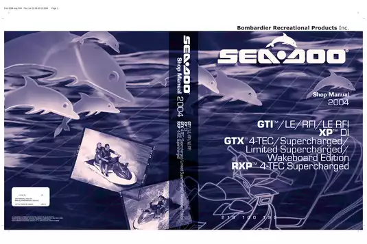 2004 SeaDoo GTI, LE, RFI, 4-TEC, Supercharged , Wakeboard, International, RXP manual Preview image 1