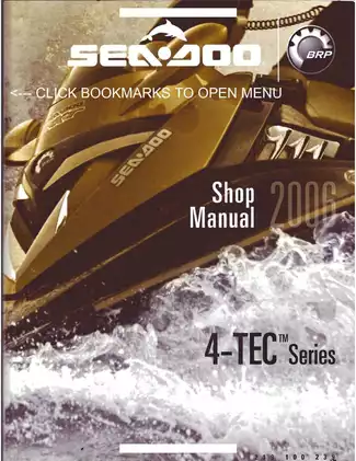 2006 BRP 4-tech series, GTI, GTX, RXP,  RXT, Supercharged Wake Sea-Doo shop manual Preview image 1