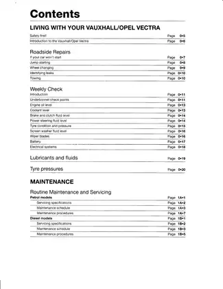 Comprehensive Vauxhall/Opel Vectra Service & Repair Manual (1999-2002) Preview image 3