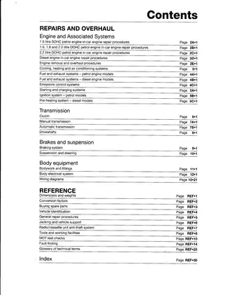 1999-2002 Vauxhall Vectra service and repair manual Preview image 4