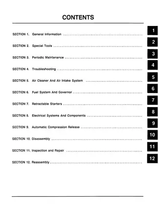 Kohler K91, K141, K161, K181, K241, K301, K321, K341 engine service manual Preview image 2