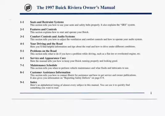 1995-1999 Buick Riviera repair manual Preview image 2