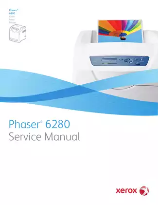 Xerox Phaser 6280 color laser printer service manual Preview image 1