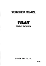 Takeuchi TB45 Mini Excavator Workshop Manual (PUB. 1) – preview page 1