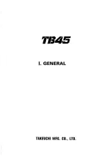 Takeuchi TB45 Mini Excavator Workshop Manual (PUB. 1) – preview page 3