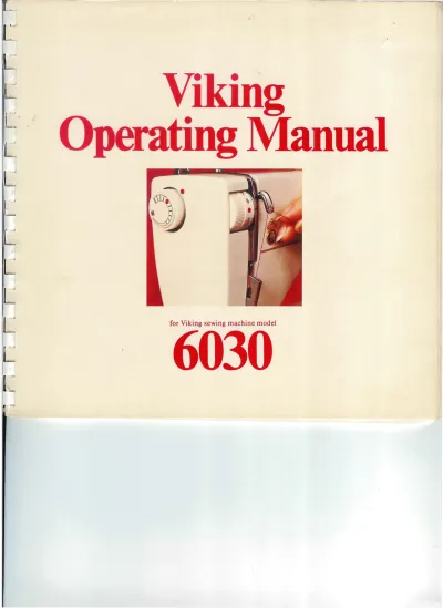 Husqvarna Viking 6030 Sewing Machine Operating Manual – preview page 1