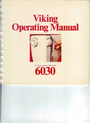 Husqvarna Viking 6030 sewing machine operating manual Preview image 1