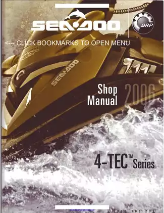 2006 Bombardier GTI, GTI-SE, GTX, GTX SUPERCHARGED, GTX LTD, GTX Wake, RXP, RXT Sea-Doo shop manual Preview image 1