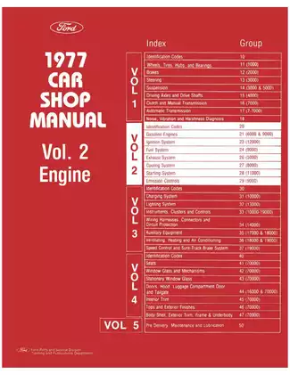 1977-1979 Ford Thunderbird shop manual