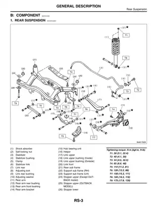 2001 Subaru Legacy repair manual Preview image 5