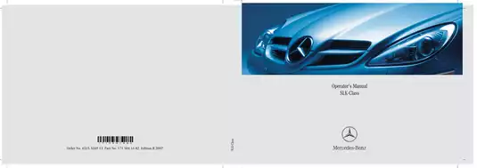 Mercedes-Benz SLK-Class Operator's Manual (2007)