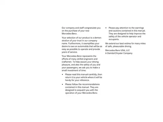 Mercedes-Benz SLK-Class Operator's Manual (2007) Preview image 3