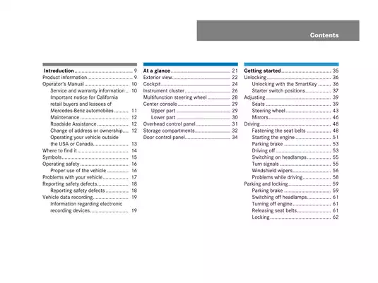 Mercedes-Benz SLK-Class Operator's Manual (2007) Preview image 4