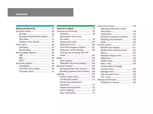 2007 Mercedes-Benz SLK55 AMG owners manual Preview image 5