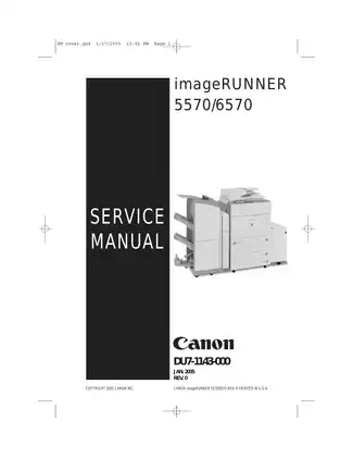 Canon imageRUNNER 5570/6570 Service Manual