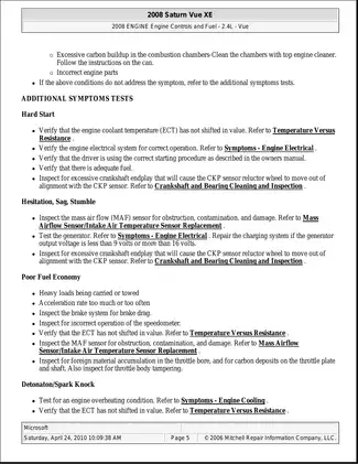 2008-2009 Saturn Vue repair manual Preview image 5