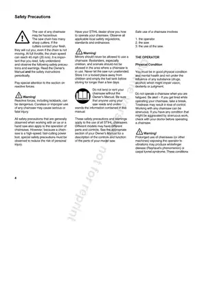 Stihl Chainsaw 009, 010, 011 manual/parts list Preview image 4