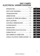 2007–2009 Toyota Camry Repair Manual Set with Wiring Diagrams (P/N RM0250U, EM0250U) – preview page 1