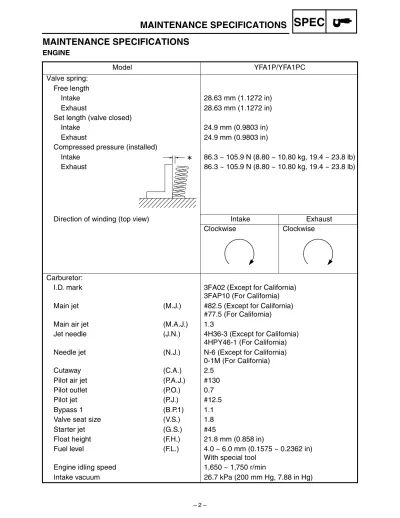 Preview: Yamaha Breeze 125 ATV 1989–2004 Service Manual (P/N 3FA-28197-10, 3FA-28197-12)