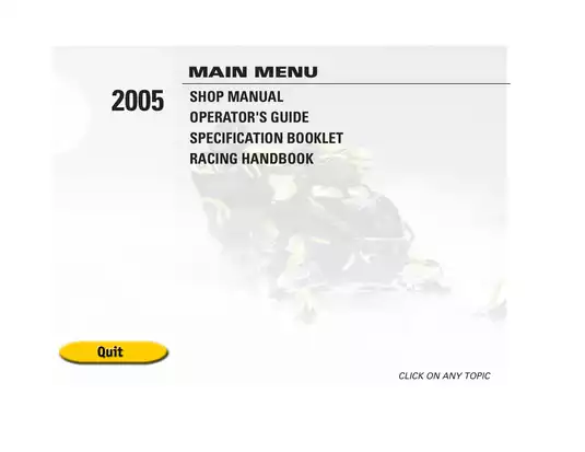 2005 Ski Doo GSX, MXZ, GTX, Legend, Rev,Sumnit, Renegade, Adrenaline, Fan, GSX, Sport, Expedition, Skandic, Mini-Z repair manual Preview image 3