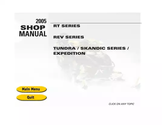 2005 Ski Doo GSX, MXZ, GTX, Legend, Rev,Sumnit, Renegade, Adrenaline, Fan, GSX, Sport, Expedition, Skandic, Mini-Z repair manual Preview image 4