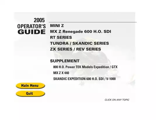 2005 Ski Doo GSX, MXZ, GTX, Legend, Rev,Sumnit, Renegade, Adrenaline, Fan, GSX, Sport, Expedition, Skandic, Mini-Z repair manual Preview image 5