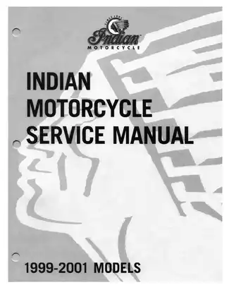 Indian Motorcycle Service Manual for 1999-2001 Models