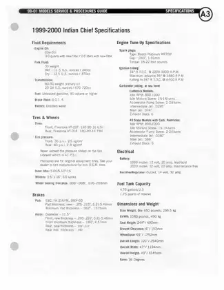 Indian Motorcycle Service Manual for 1999-2001 Models Preview image 5