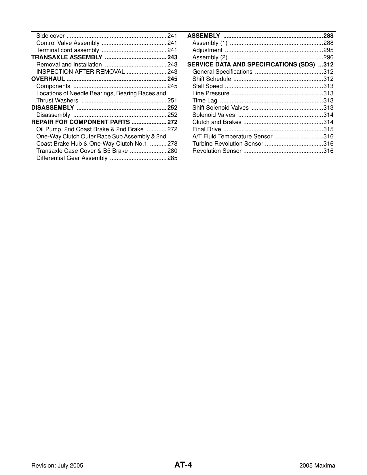 2004-2009 Nissan Maxima Automatic Transaxle manual Preview image 4