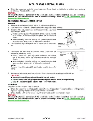 2004-2009 Nissan Quest Accelerator Control System manual Preview image 4