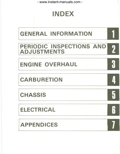 Preview: 1983–1987 Yamaha YTM200K Tri-Moto Service Manual (P/N YU-08037 YM-33278)
