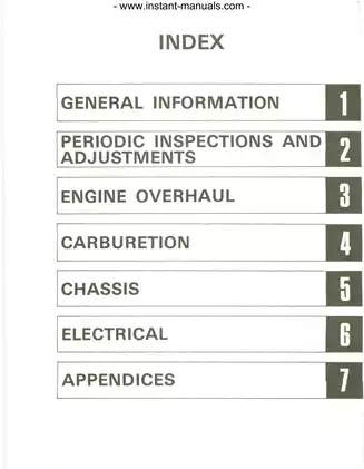 1983-1987 Yamaha YTM200K Tri-Moto repair manual Preview image 1