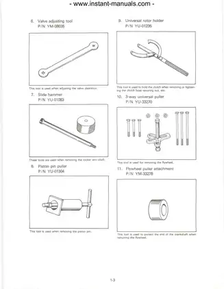 1983-1987 Yamaha YTM200K Tri-Moto repair manual Preview image 5