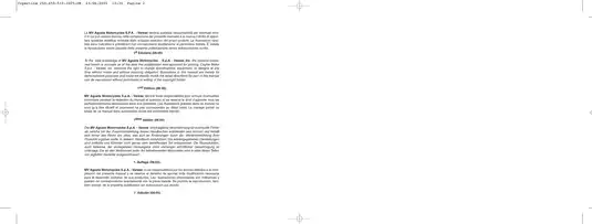 MV Agusta Motorcycle Owner's Manual & Service Guide Preview image 2