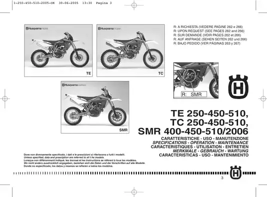 2006 Husqvarna TC 250, TC 400, TC 450, TC 510, TE2 50, SMR 250, SMR 400, SMR 450, SMR 510 repair manual Preview image 3