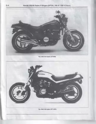 1982-1988 Honda VF700, VF750, VF1100, V45, V65, Sabre Magna owners workshop manual Preview image 4