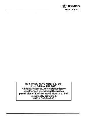 KYMCO PEOPLE S 4T Service Manual (50/125/200CC) - Comprehensive Guide Preview image 2