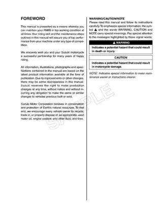 Suzuki RM85/L Owner’s Service Manual - Comprehensive Maintenance Guide Preview image 3