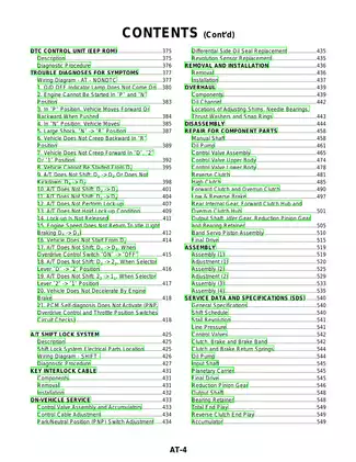 2000-2006 Nissan Sentra shop manual Preview image 4