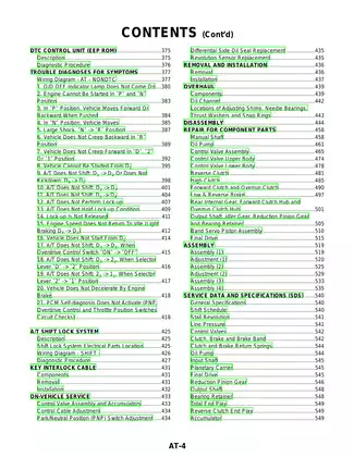 2000-2006 Nissan Sentra Automatic Tranxaxle manual Preview image 4