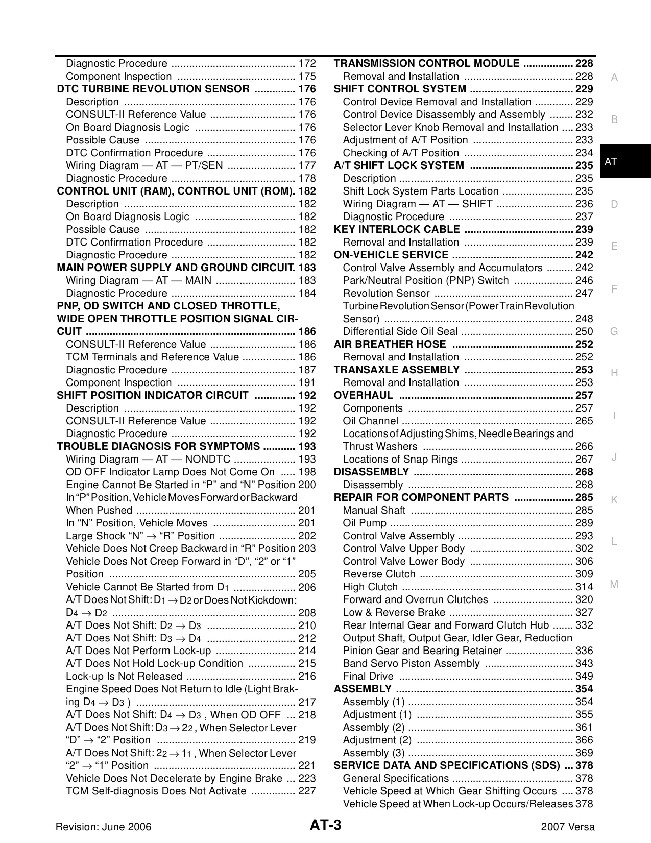 2007-2009 Nissan Versa Automatic Transaxle manual Preview image 3