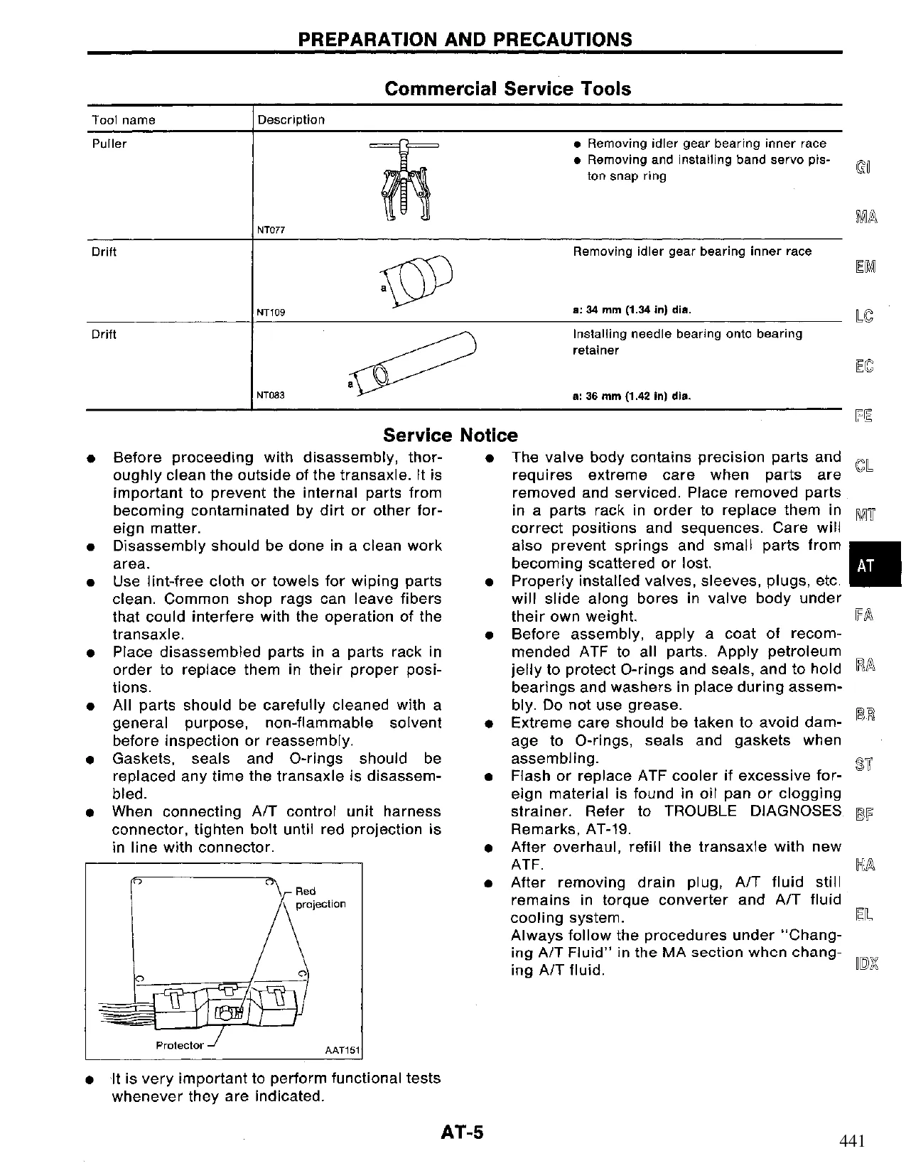 1994-1996 Infiniti G20 Automatic Transaxle manual Preview image 5
