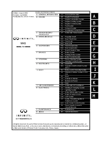 Preview: 2003–2004 Infiniti M45 Factory Service Manual (OEM)